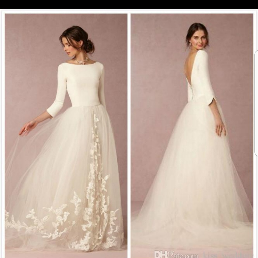 White Wedding Gown never worn size 10